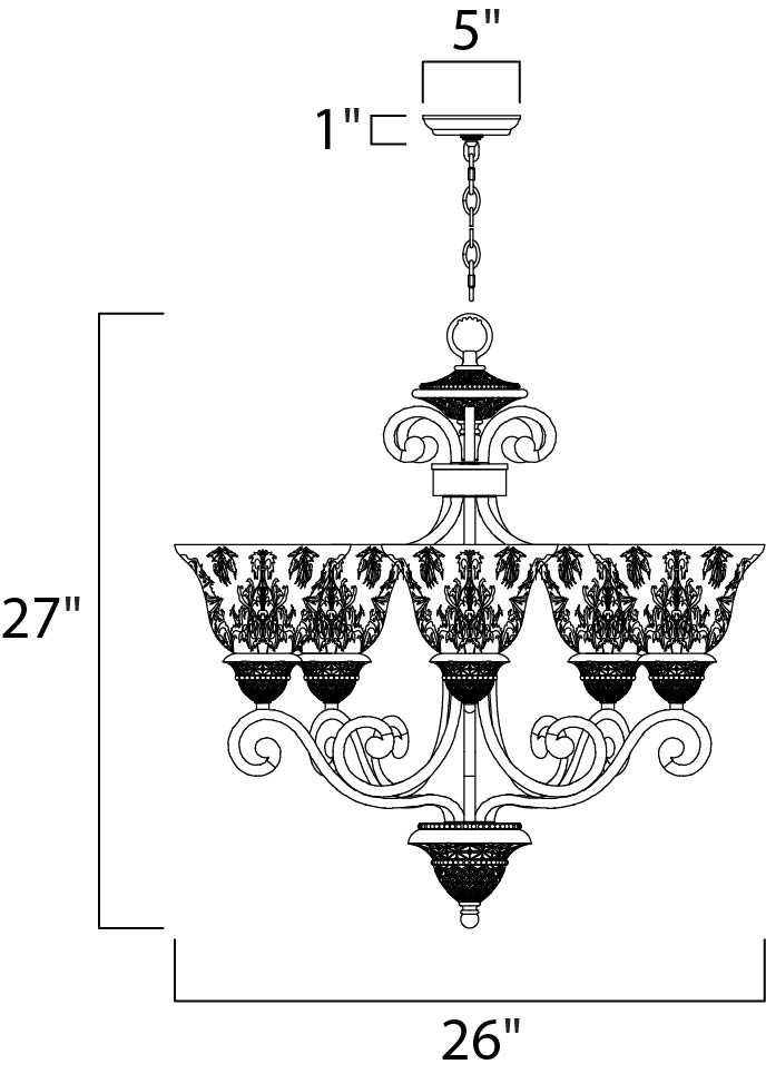 Maxim Symphony 11244SAOI Chandelier Light - Oil Rubbed Bronze