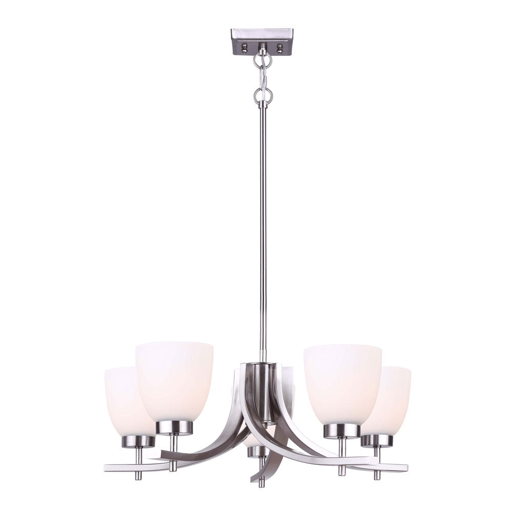 Canarm Mack ICH1077A05BN Chandelier Light - Brushed Nickel