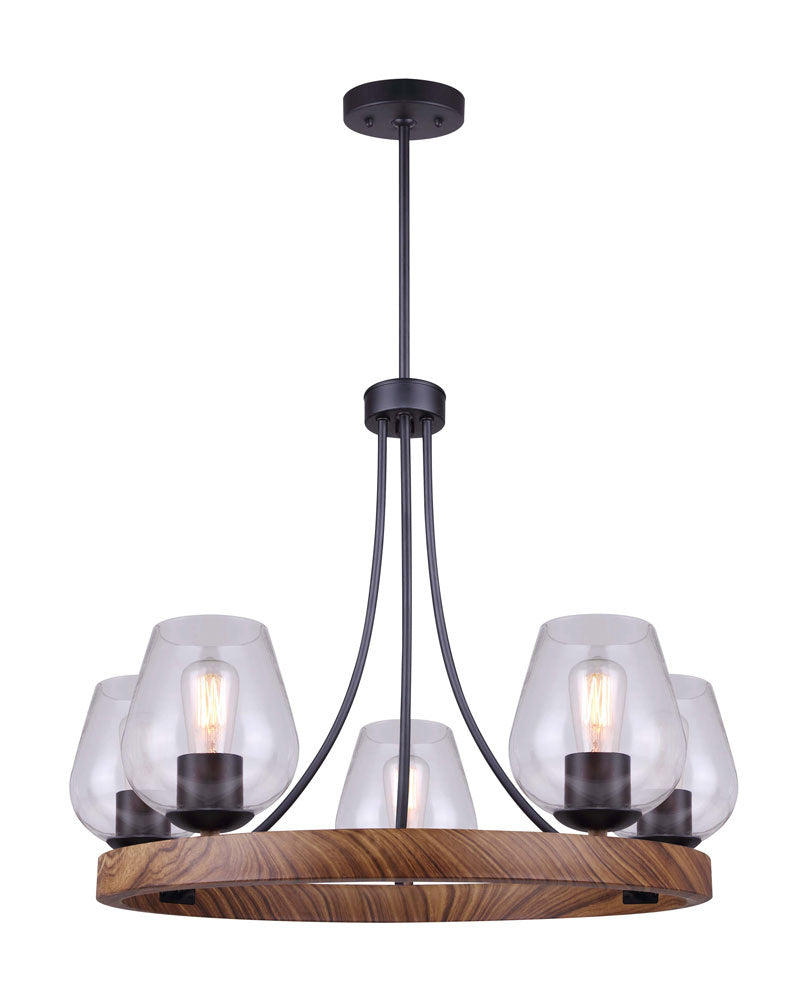 Canarm Artie ICH749B05BKW Chandelier Light - Black