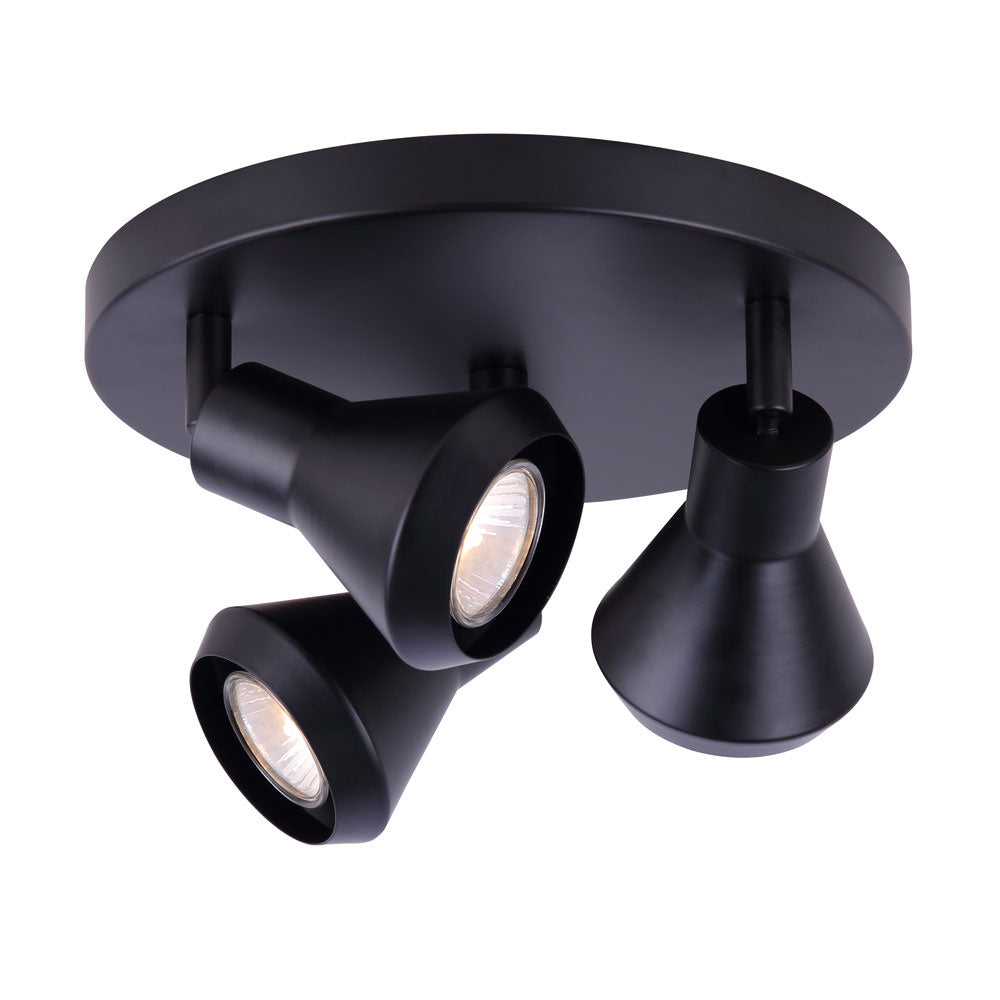 Canarm Lighting ICW1020A03BK10  Track Ceiling Track Light Black