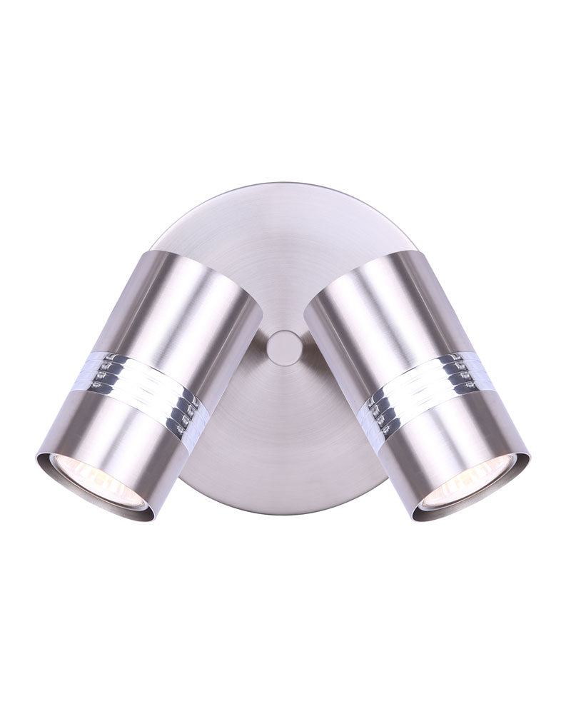 Canarm  ICW1058A02BNC10 Wall Light - Brushed Nickel And Chrome