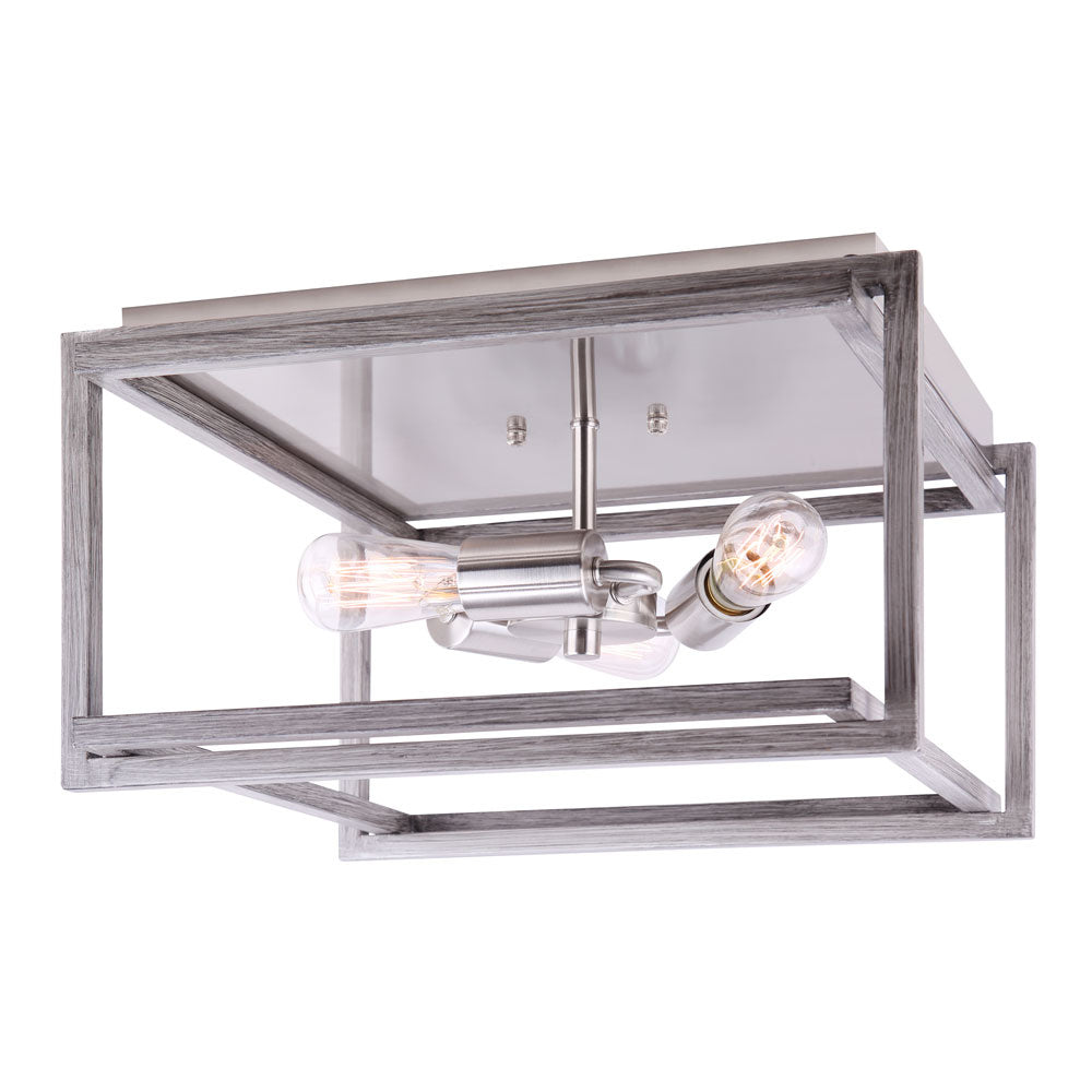 Canarm Carli IFM1066A15BNB Ceiling Light - Brushed Nickel And Dark Grey