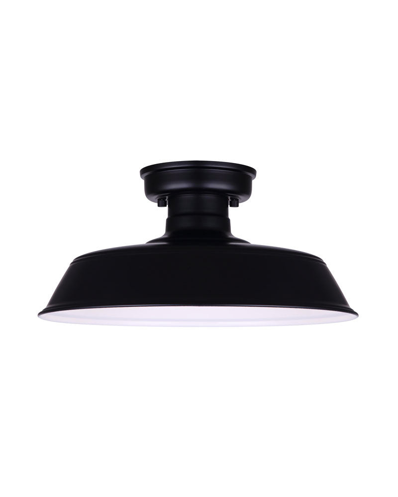 Canarm Lighting IOL519BK  One Light Outdoor Semi-Flush Mount Outdoor Black