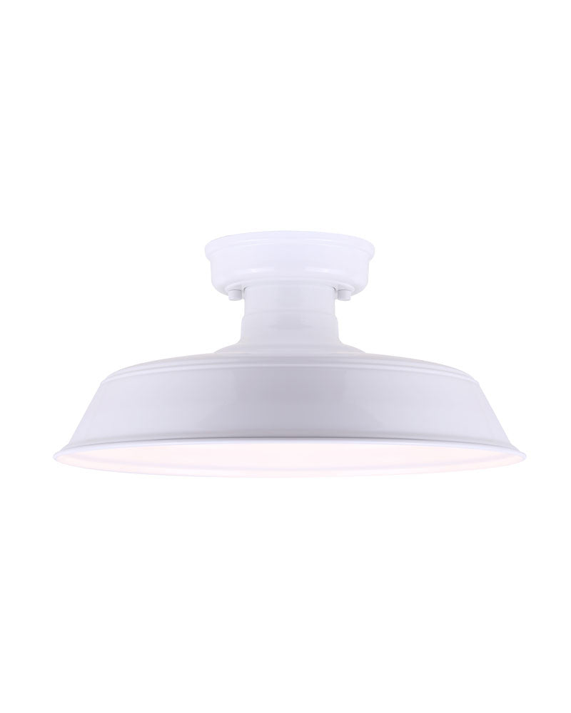 Canarm Lighting IOL519WH  One Light Outdoor Semi-Flush Mount Outdoor White