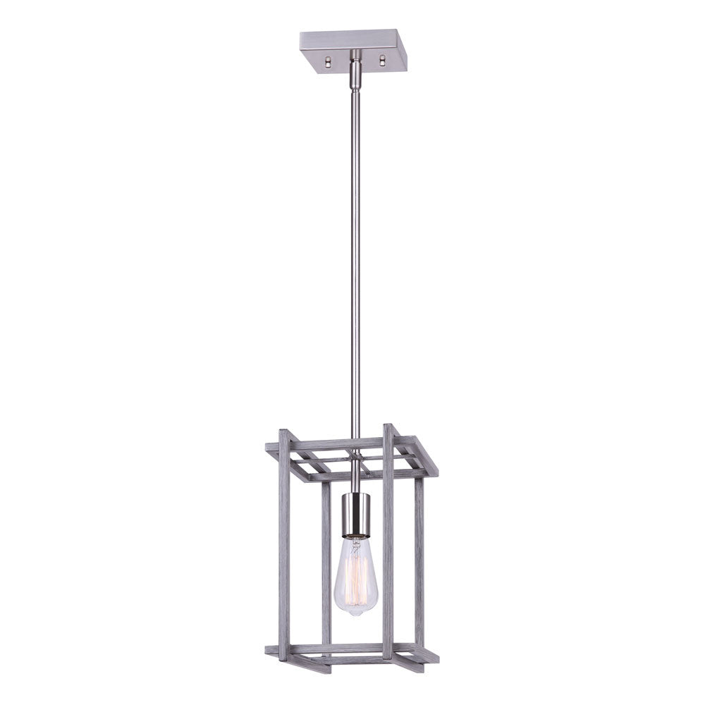 Canarm Carli IPL1066A01BNB Pendant Light - Brushed Nickel And Dark Grey