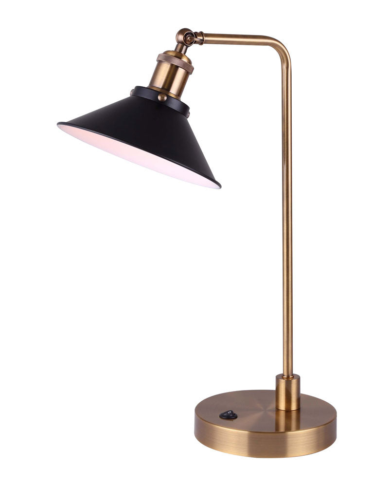 Canarm Lighting ITL1017A21BKG  One Light Table Lamp Lamp Gold, Champ, Gld Leaf