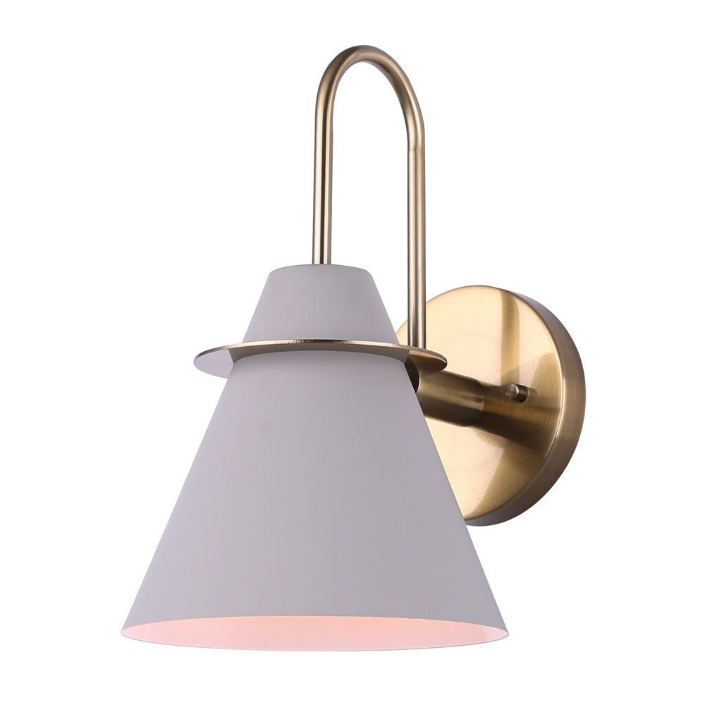 Canarm Talia IVL1076A01MGG Wall Sconce Light - Matte Grey And Gold