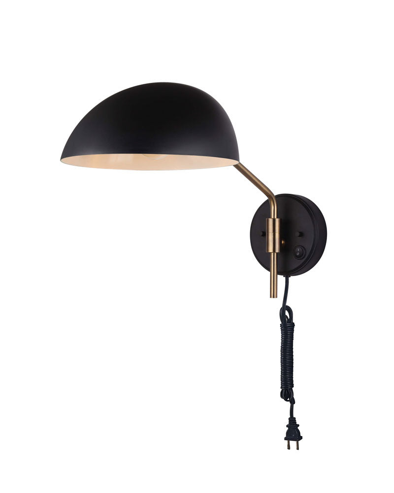 Canarm Lighting IWF1054A01BKG  One Light Wall Sconce Lamp Black