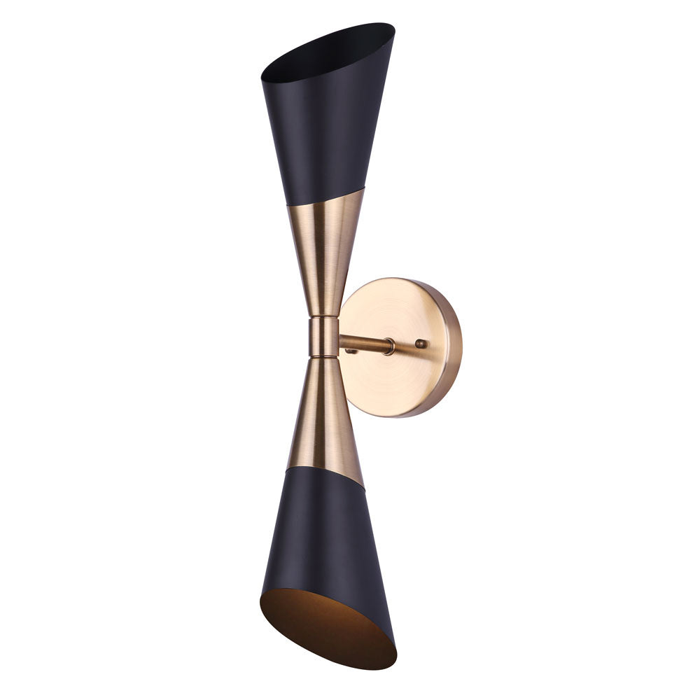Canarm Emlen IWF1073A02BKG Wall Sconce Light - Black And Gold