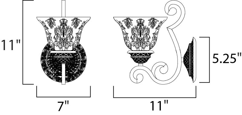 Maxim Symphony 11246SAOI Wall Sconce Light - Oil Rubbed Bronze