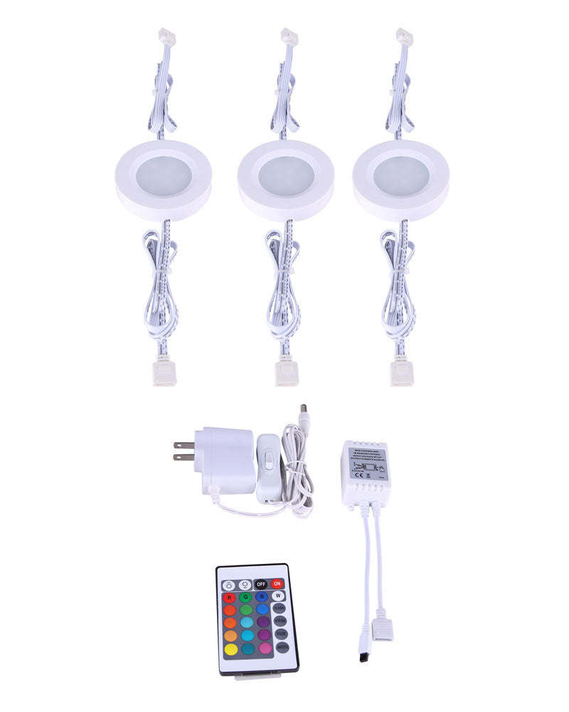 Canarm Lighting LUL-14-3-RGB-WH  Pucks Lights Home Decor White
