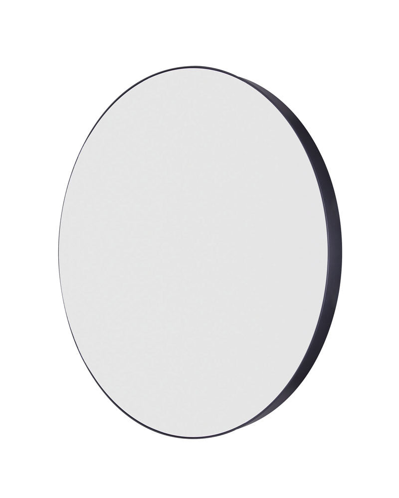 Canarm Lighting R7MBK32 Modern Round Mirror Mirror Black