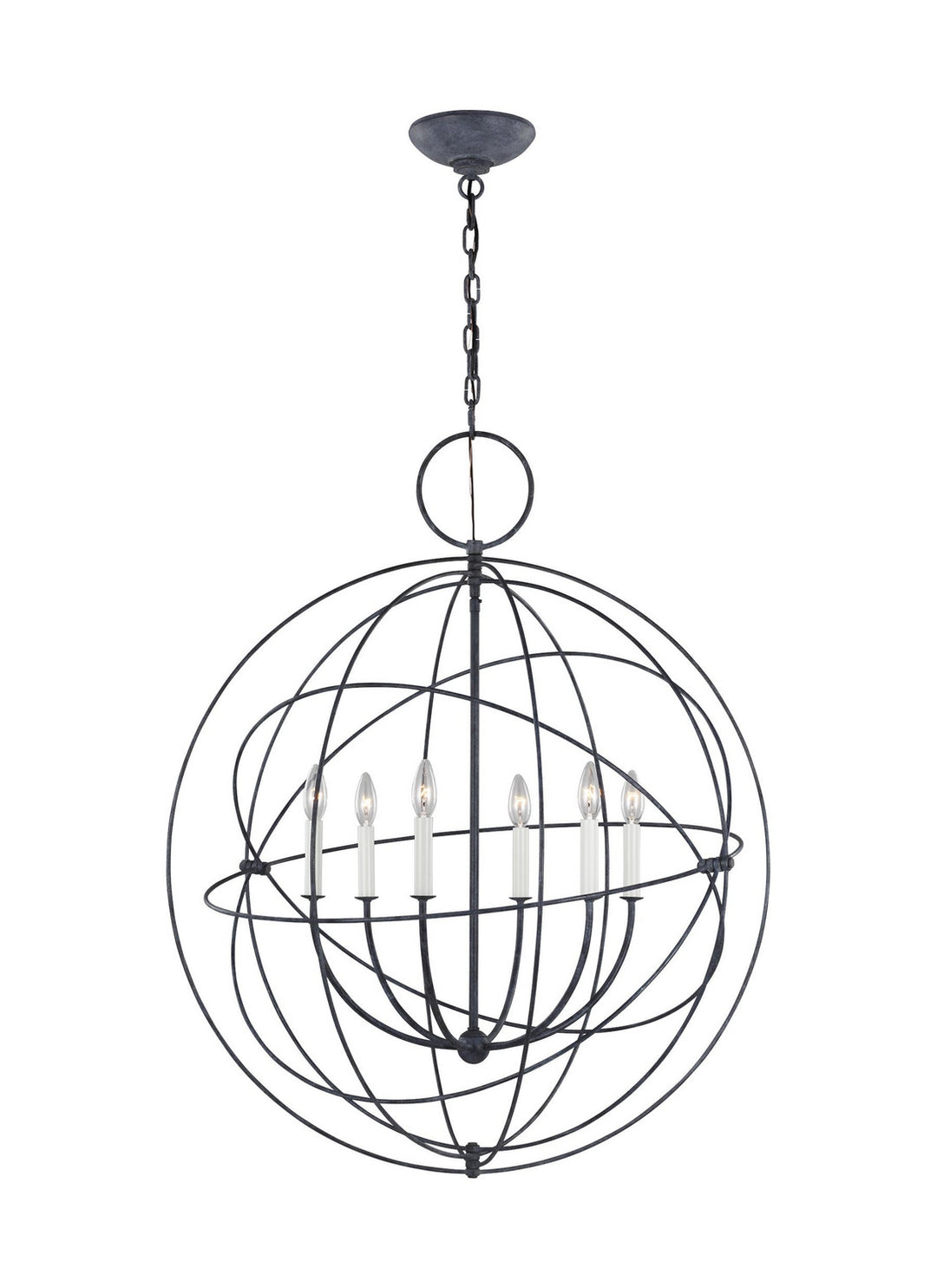 Visual Comfort Studio Bayberry CP1246WGV Chandelier Light - Weathered Galvanized