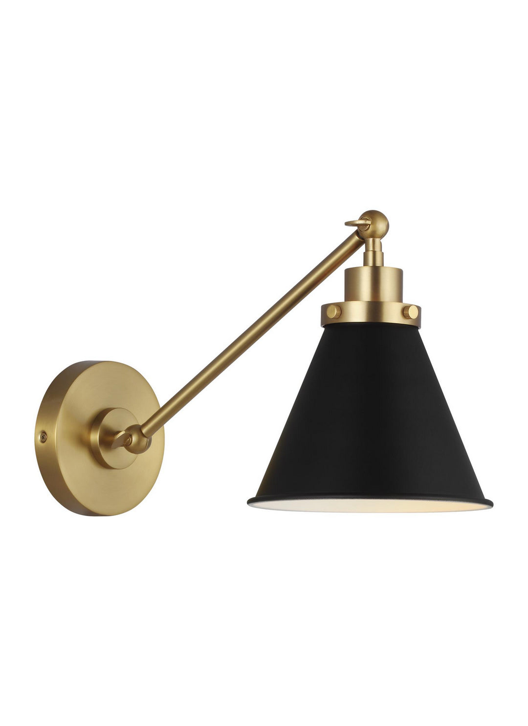 Visual Comfort Studio CW1121MBKBBS Wellfleet One Light Wall Sconce Lamp Black