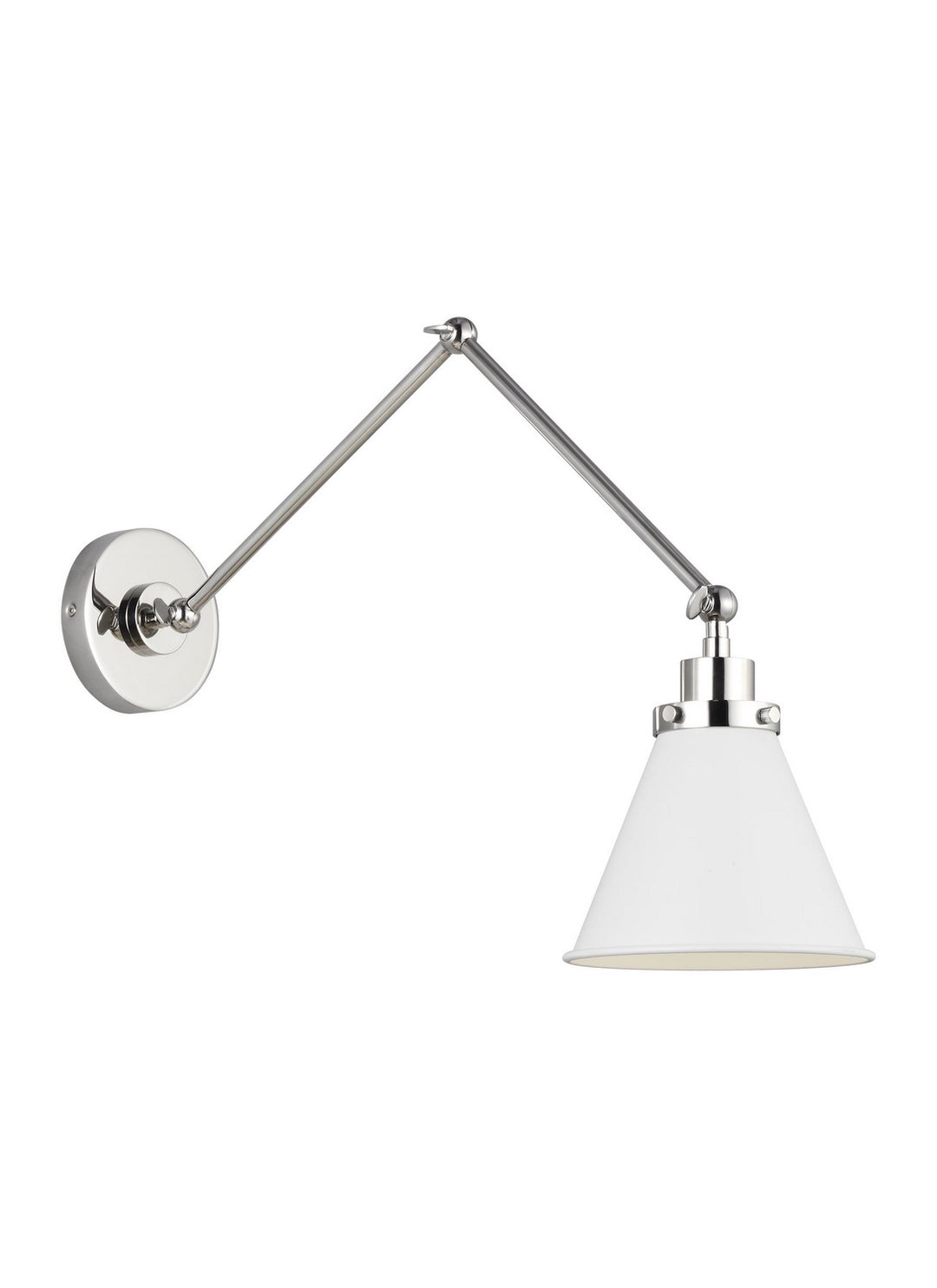 Visual Comfort Studio CW1151MWTPN Wellfleet One Light Wall Sconce Lamp Pewter, Nickel, Silver