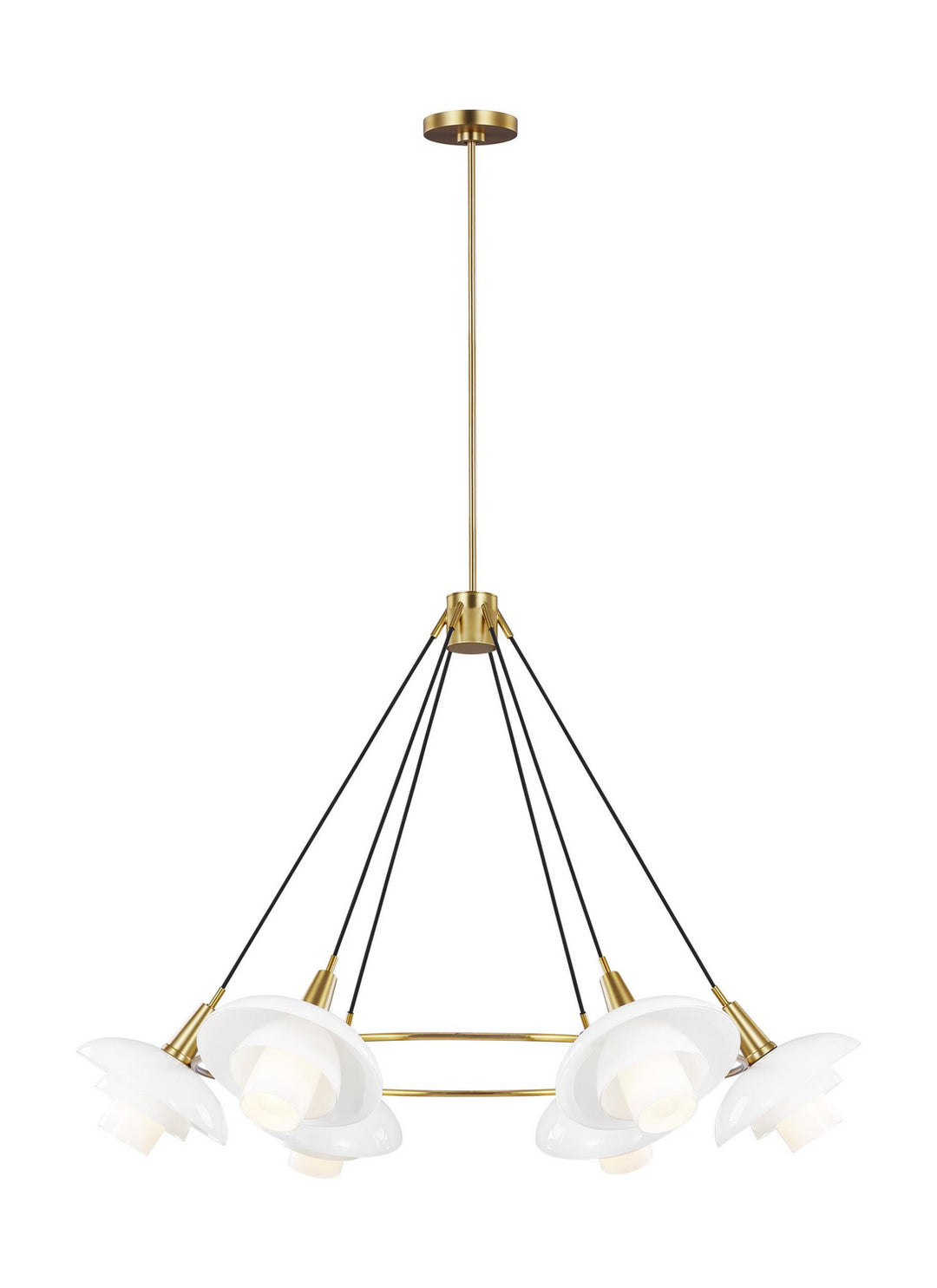 Visual Comfort Studio Rossie EC1226BBS Chandelier Light - Burnished Brass