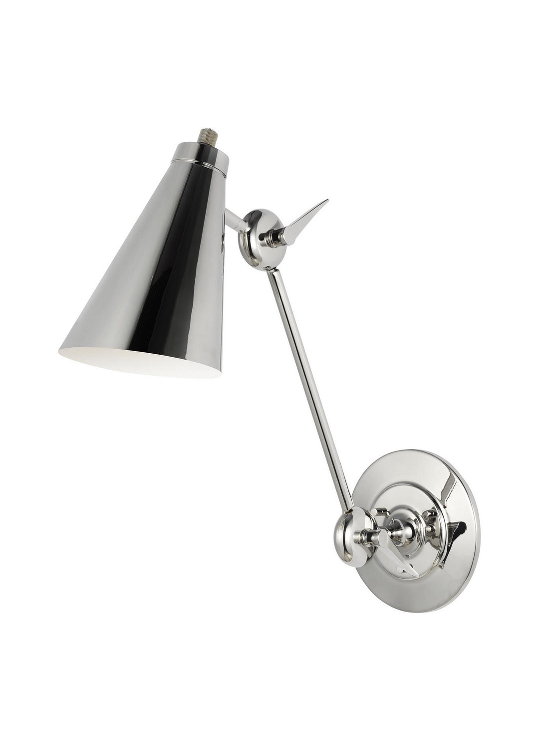 Visual Comfort Studio TW1071PN Signoret One Light Wall Sconce Lamp Polished Nickel