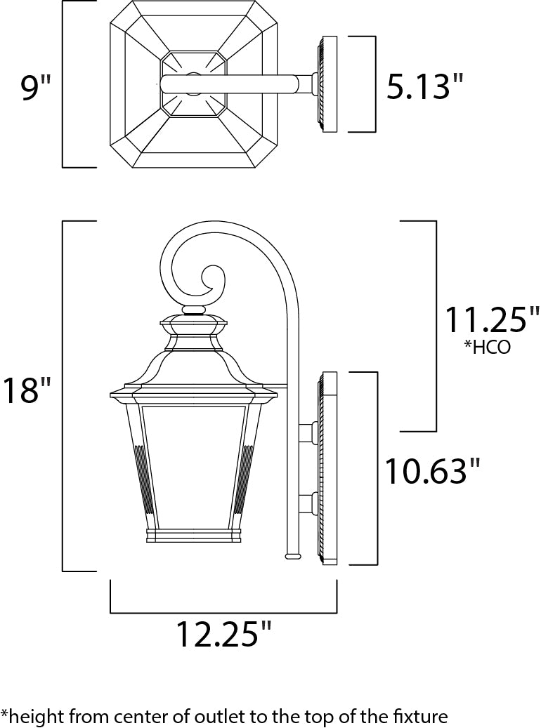 Maxim Lighting 1125FSBZ  Knoxville Outdoor Bronze