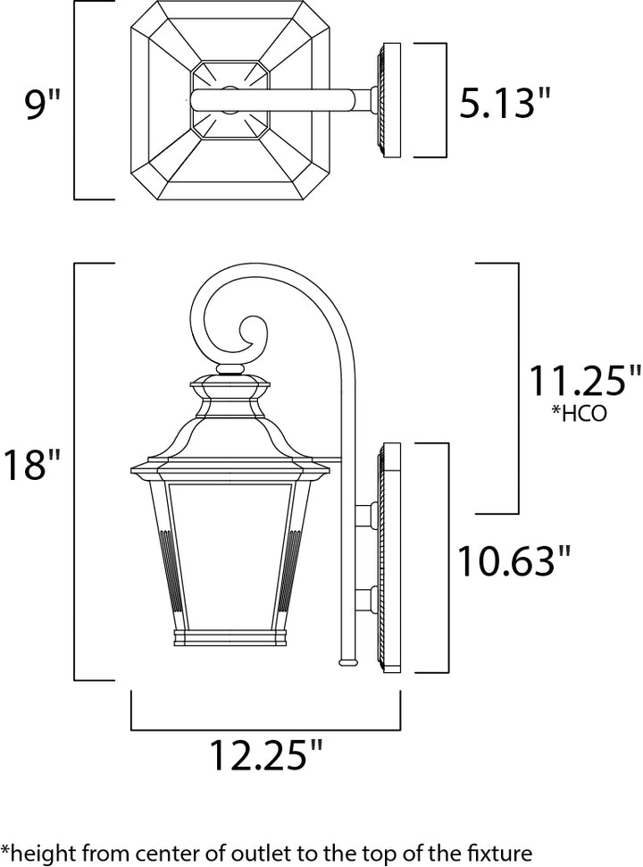 Maxim Lighting 1125FSBZ  Knoxville Outdoor Bronze