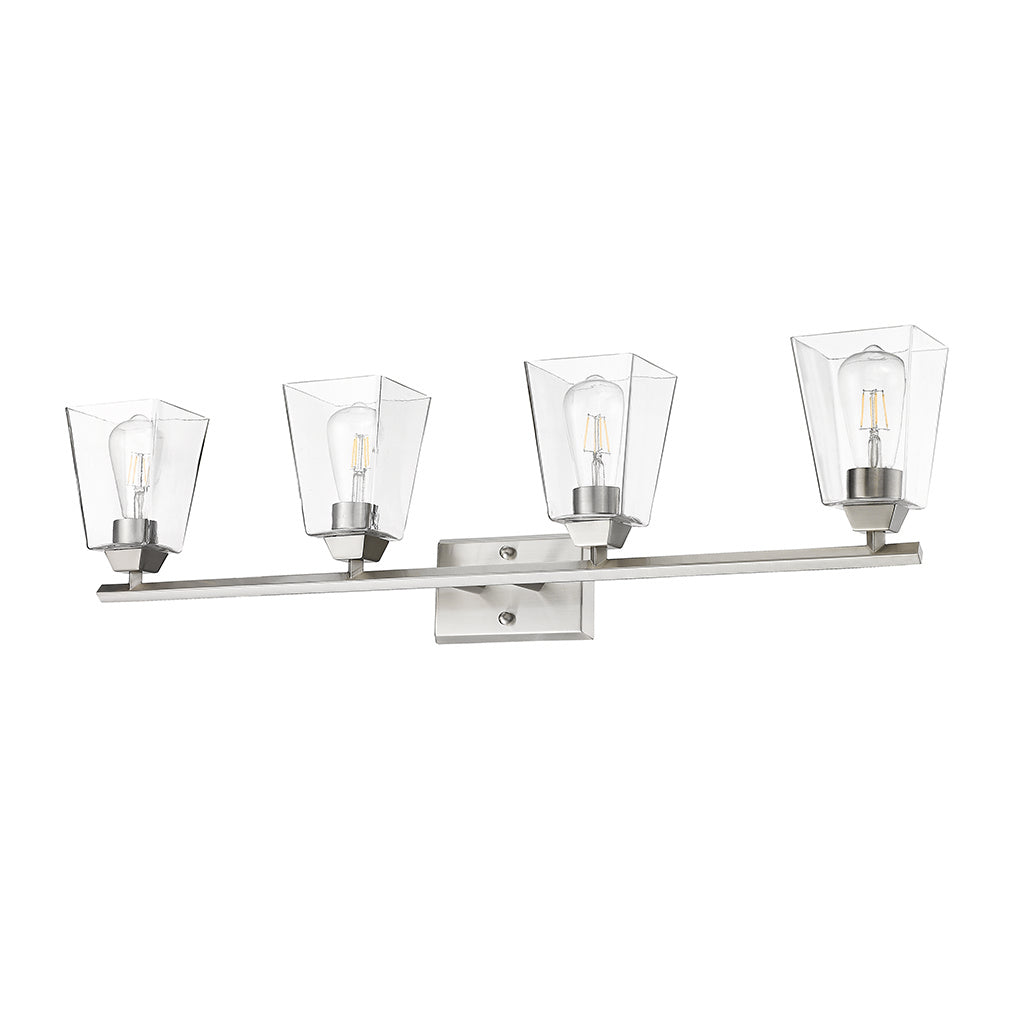 HOMEnhancements Vivio 7-70220 Bath Vanity Light 38 in. wide - Brushed Nickel