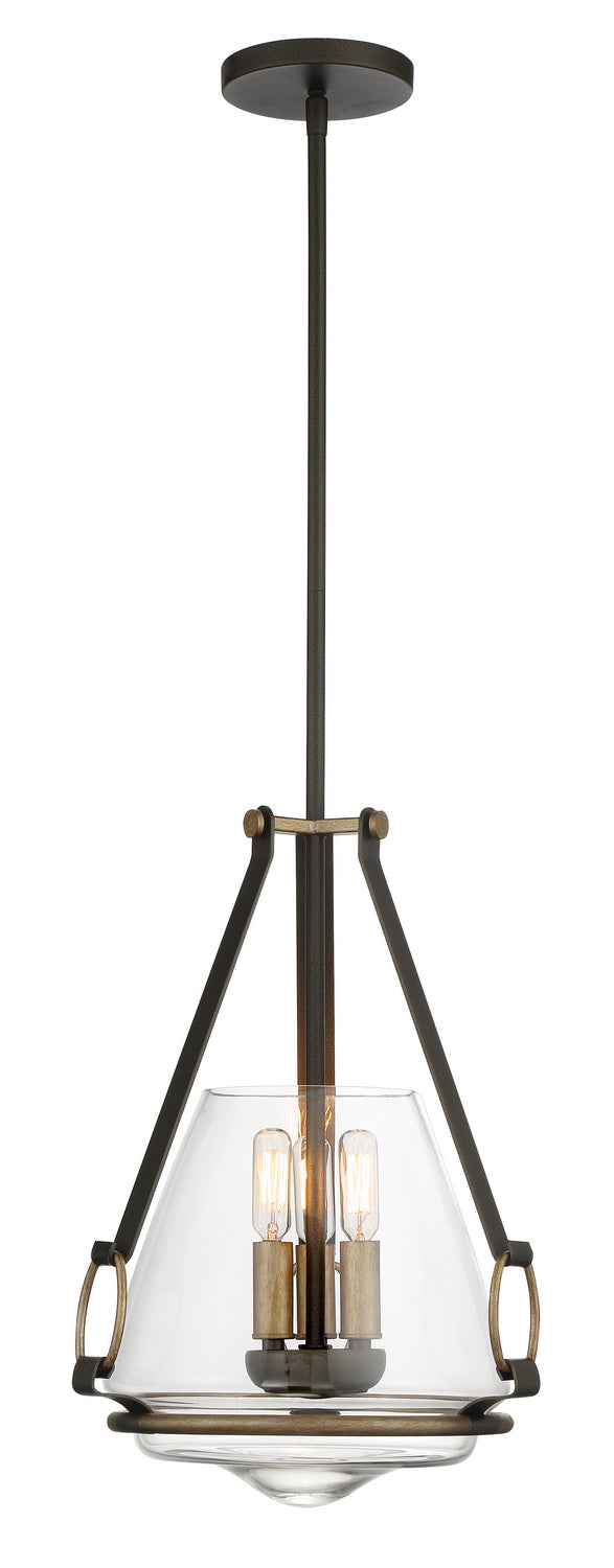 Minka-Lavery Eden Valley 3903-107 Pendant Light - Smoked Iron W/Aged Gold