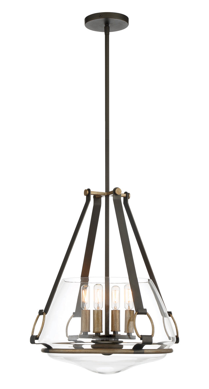 Minka-Lavery Eden Valley 3904-107 Pendant Light - Smoked Iron W/Aged Gold