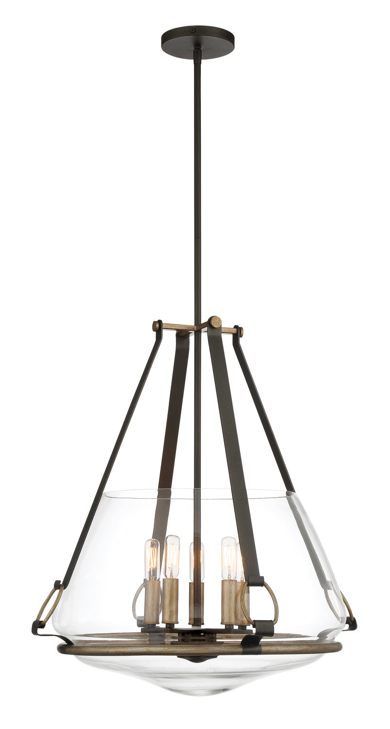 Minka-Lavery Eden Valley 3905-107 Pendant Light - Smoked Iron W/Aged Gold