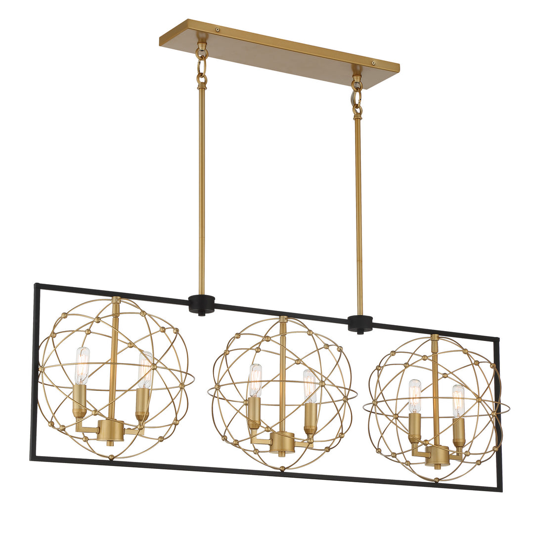 Minka-Lavery Titans Trace 3917-707A Pendant Light - Sand Coal W/ Painted Honey Gol