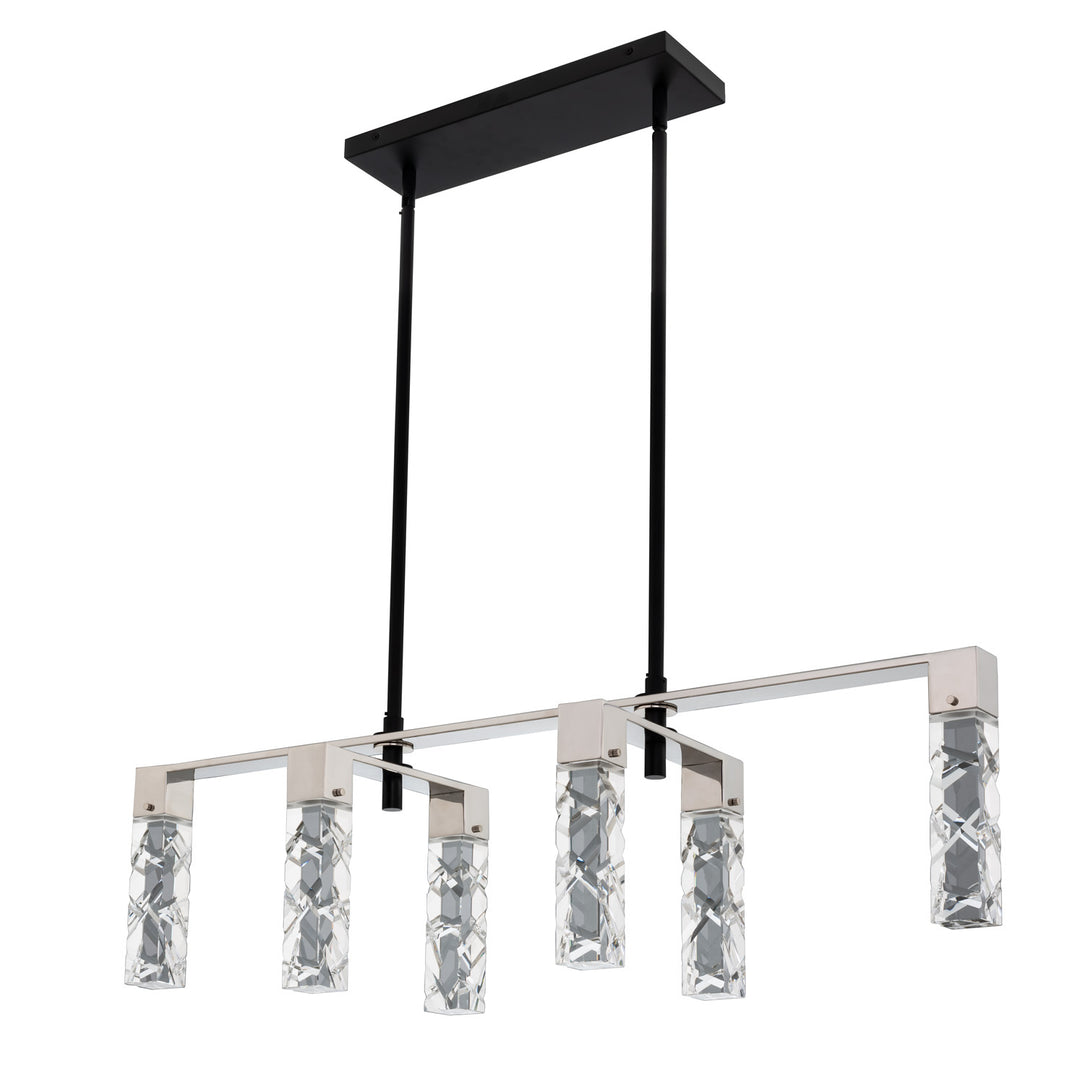 Allegri Serres 036761-051-FR001 Pendant Light - Matte Black w Polished Nickel