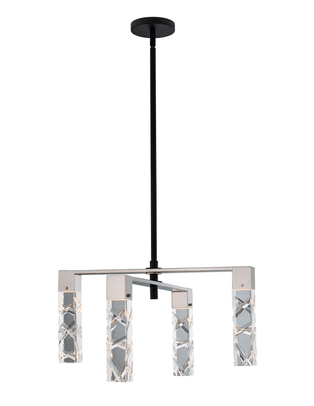 Allegri Serres 036771-051-FR001 Chandelier Light - Matte Black w Polished Nickel