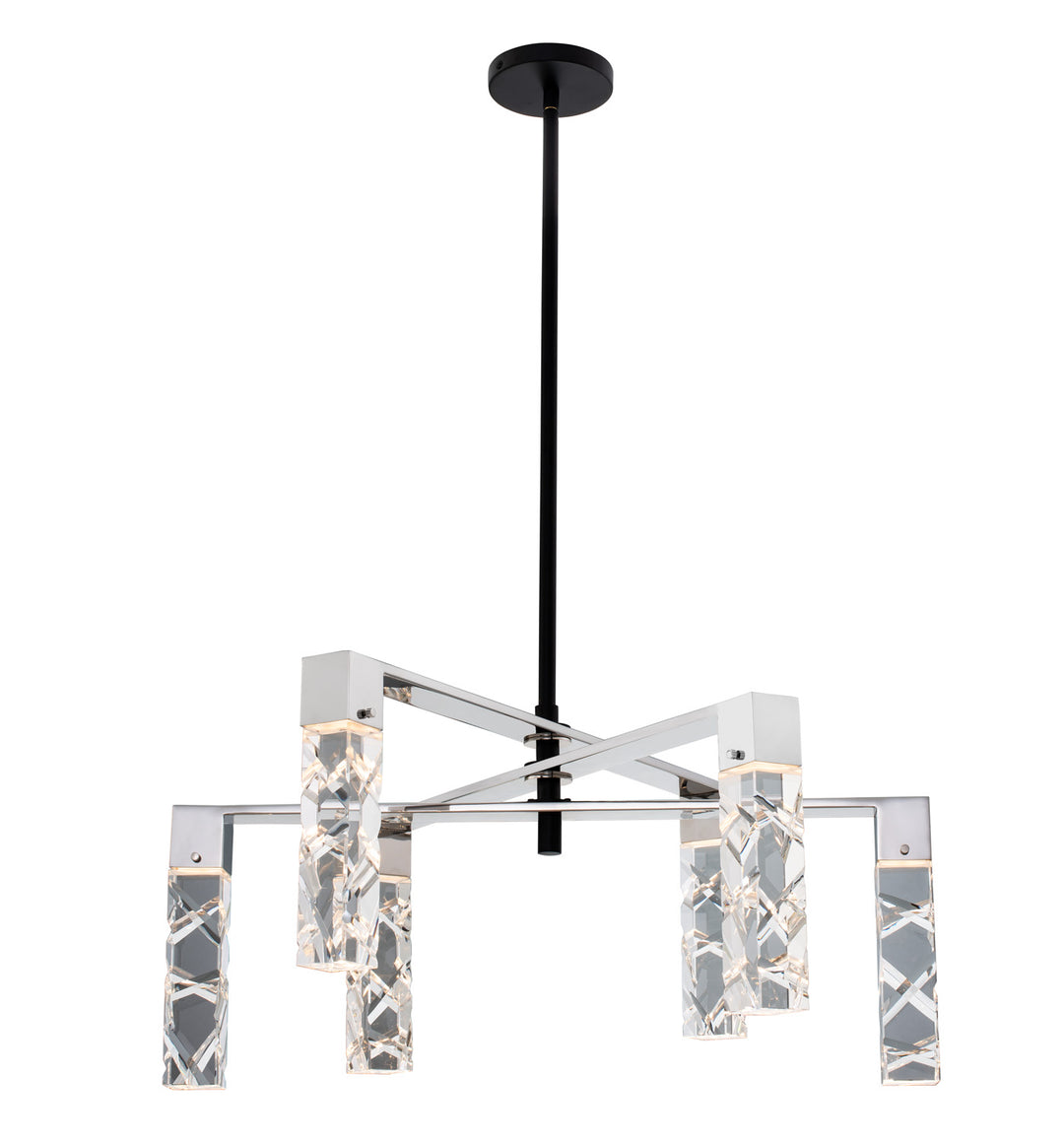 Allegri Serres 036772-051-FR001 Chandelier Light - Matte Black w Polished Nickel