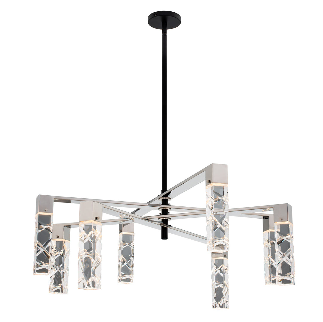 Allegri Serres 036773-051-FR001 Chandelier Light - Matte Black w Polished Nickel