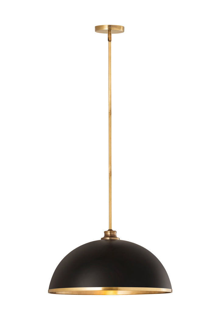 Z-Lite Landry 1004P20-MB-RB Pendant Light - Matte Black / Rubbed Brass