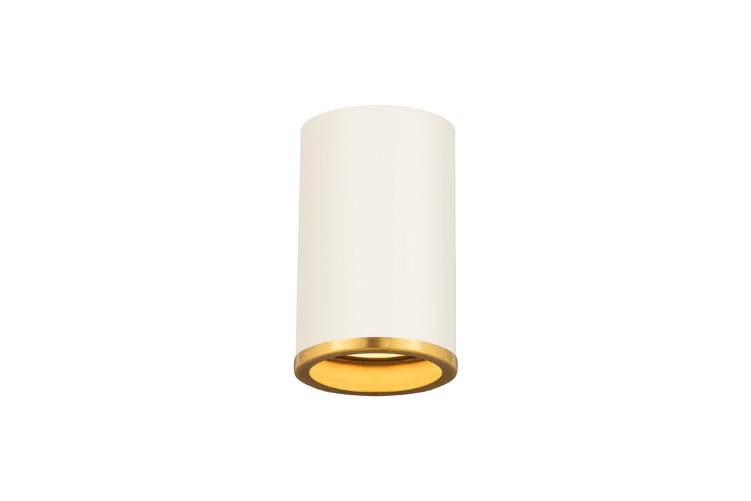 Z-Lite Arlo 2303F1-MW-RB Ceiling Light - Matte White / Rubbed Brass