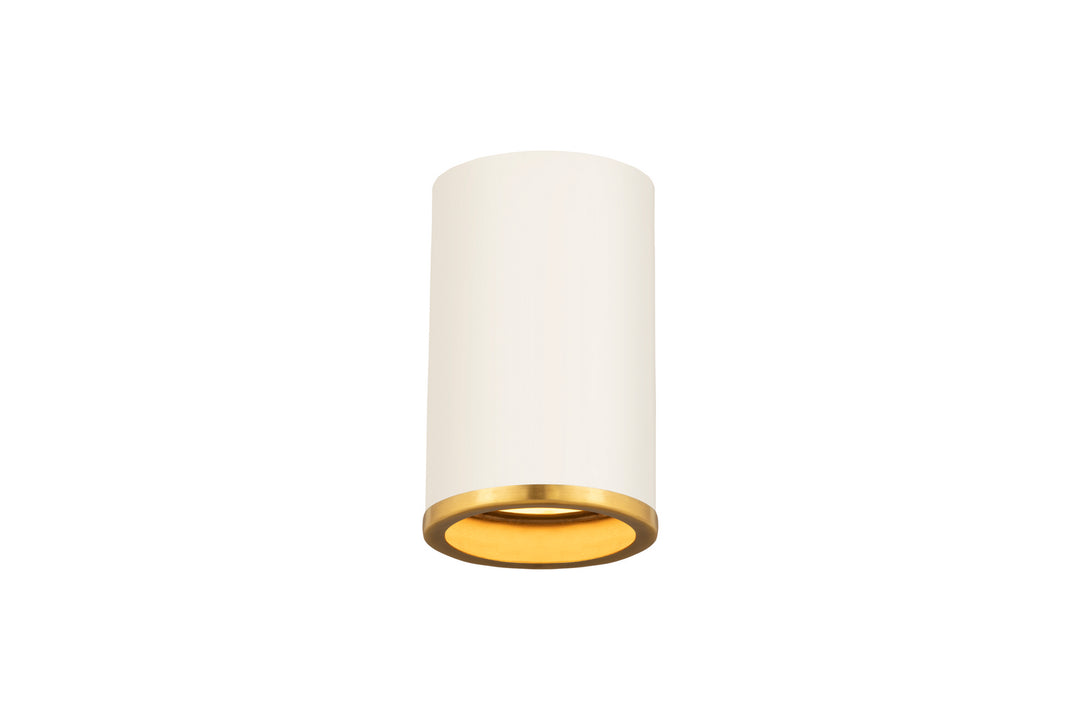 Z-Lite Arlo 2303F1-MW-RB Ceiling Light - Matte White / Rubbed Brass