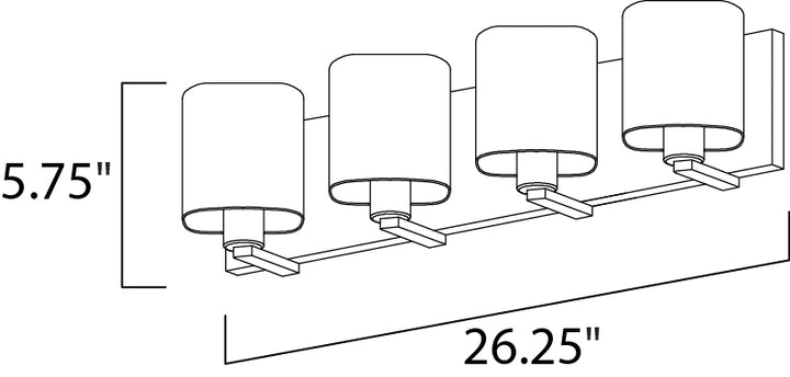 Maxim Wrap 11254SWSN Bath Vanity Light 27 in. wide - Satin Nickel