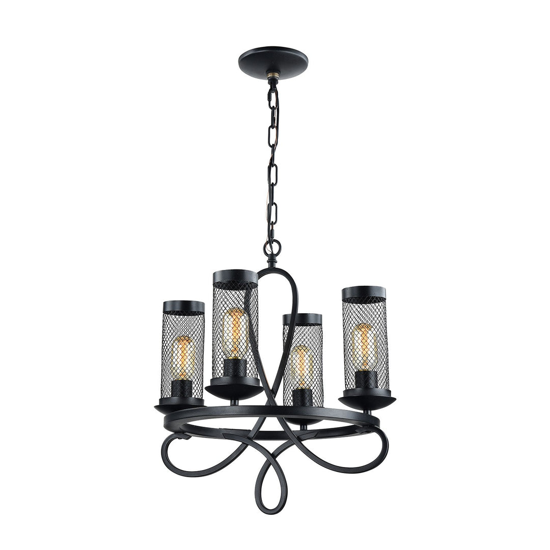 Zeev Kenosha CD10110-4-RCBK Chandelier Light - Rustic Black