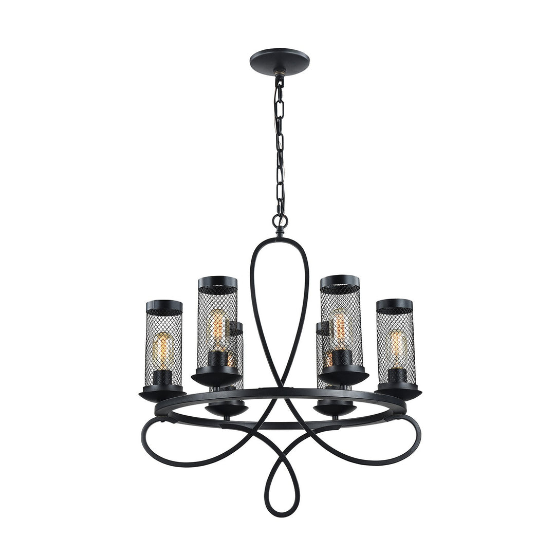 Zeev Kenosha CD10111-6-RCBK Chandelier Light - Rustic Black