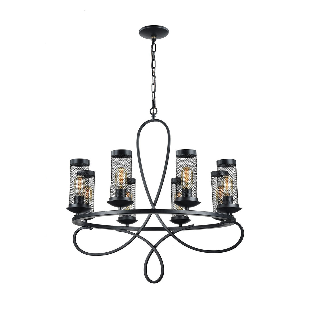 Zeev Kenosha CD10112-8-RCBK Chandelier Light - Rustic Black