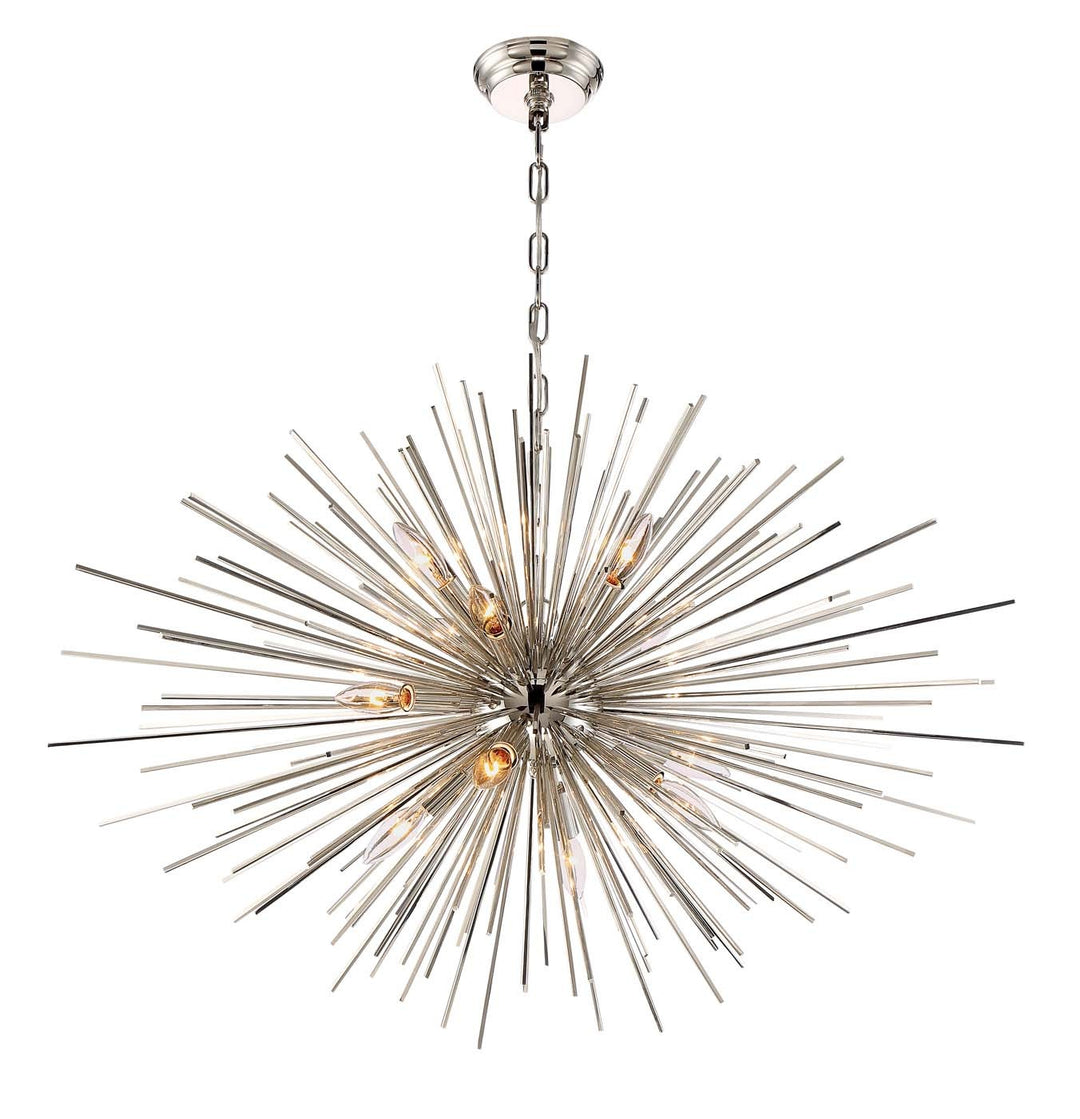 Zeev Burst CD10157-12-PN Chandelier Light - Polished Nickel