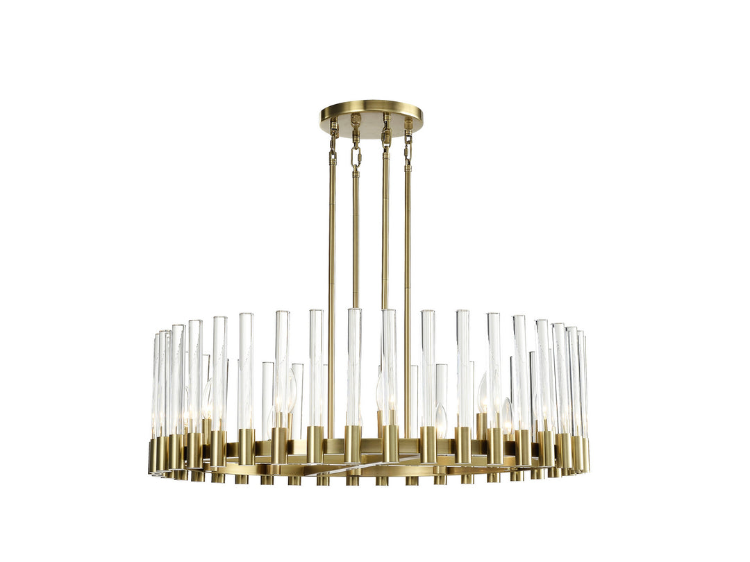 Zeev Julian CD10357-12-AGB Chandelier Light - Aged Brass