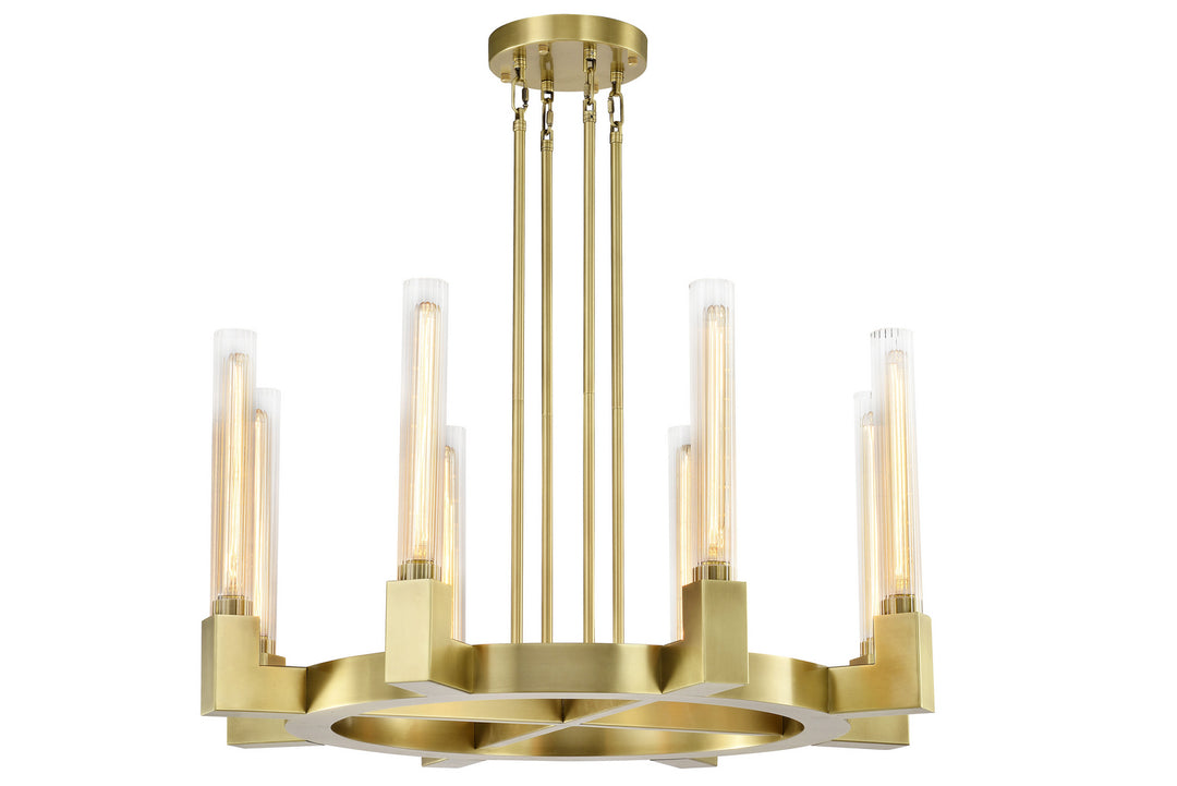 Zeev Placid CD10359-8-AGB Ceiling Light - Aged Brass