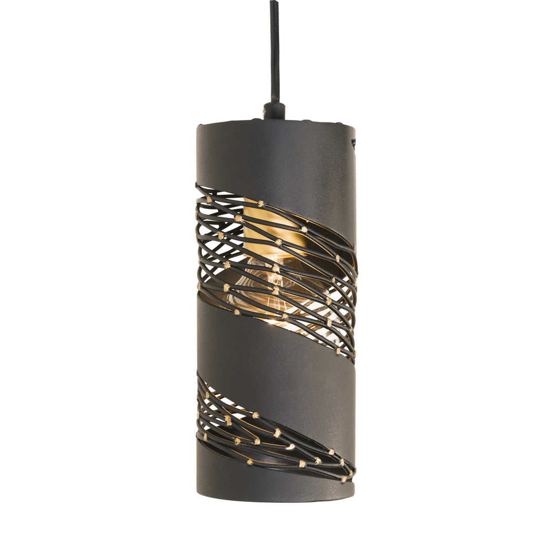 Varaluz Flow 240M01MBFG Pendant Light - Matte Black/French Gold