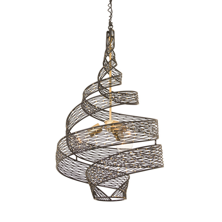 Varaluz Flow 240P03MBFG Pendant Light - Matte Black/French Gold