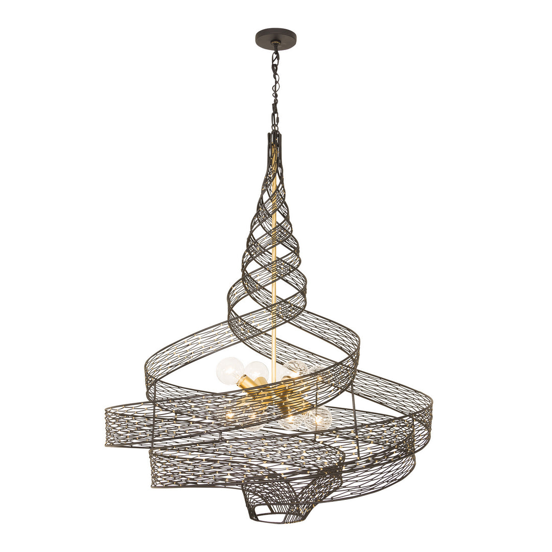 Varaluz Flow 240P08MBFG Pendant Light - Matte Black/French Gold