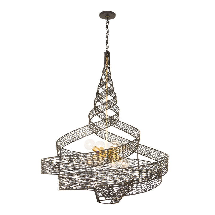 Varaluz Flow 240P08MBFG Pendant Light - Matte Black/French Gold