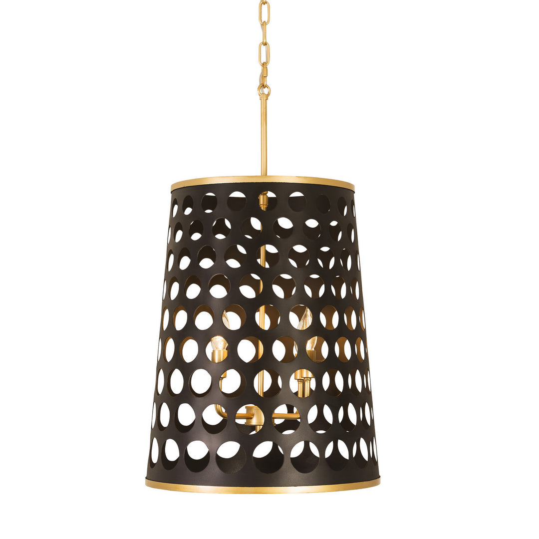 Varaluz Bailey 346F04MBFG Pendant Light - Matte Black/French Gold