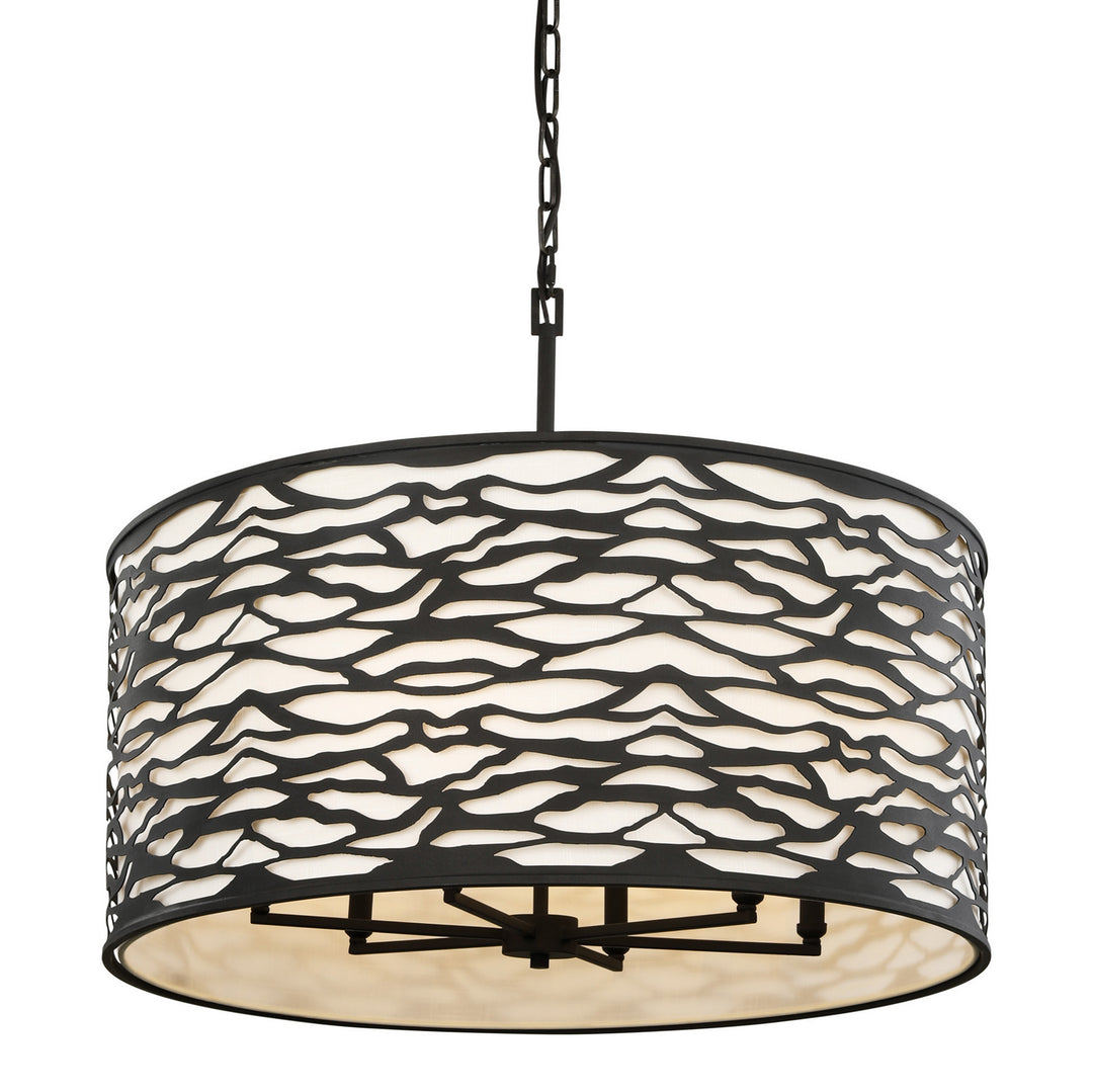 Varaluz Kato 348P06CB Chandelier Light - Carbon Black