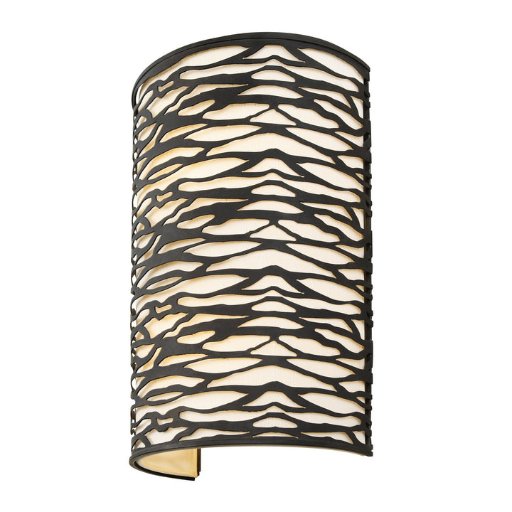 Varaluz Kato 348W02CB Wall Sconce Light - Carbon Black