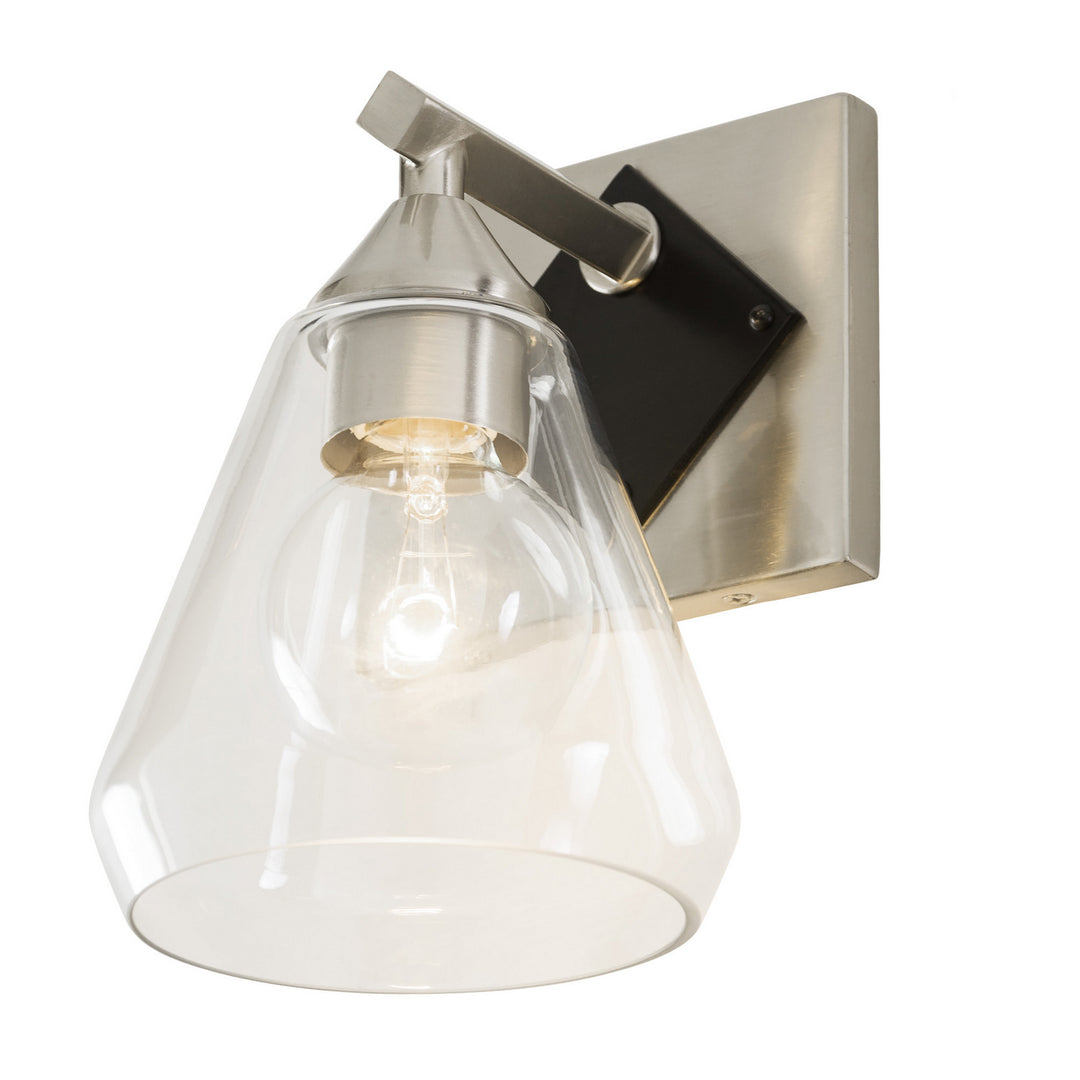 Varaluz Prestige 349B01BNMB Wall Sconce Light - Brushed Nickel/Matte Black